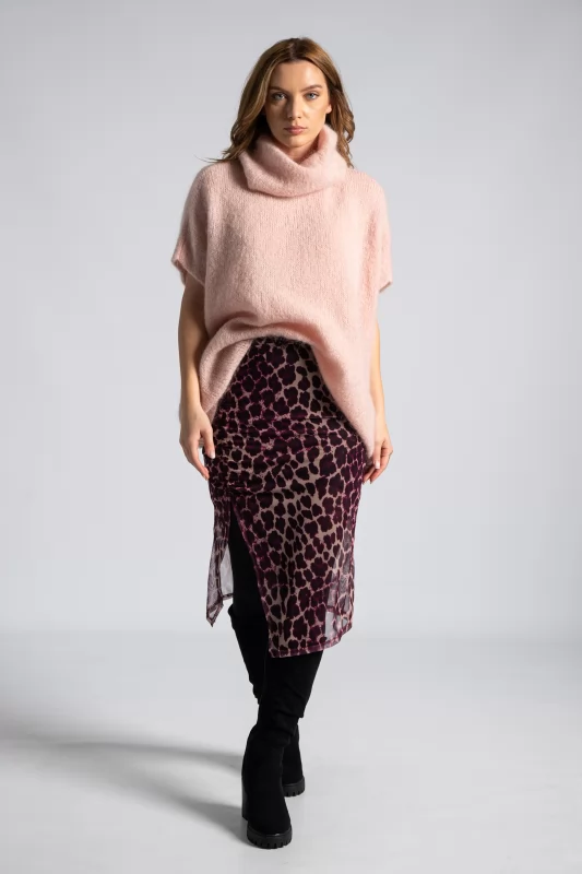 Skirt C-Throu Leopar Magenta