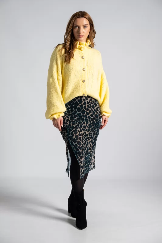 Skirt C-Throu Leopar Petrol