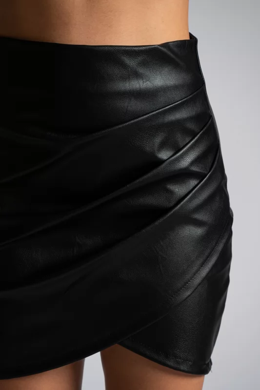 Leatherette Skirt Ruffle