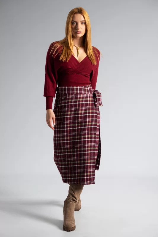 Envelope Skirt Plaid