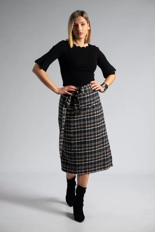 Envelope Skirt Plaid