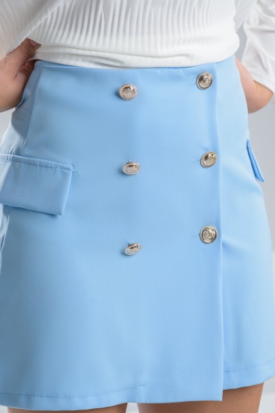 Skirt Envelope Buttoms Light Blue