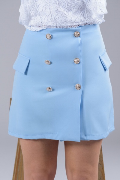 Skirt Envelope Buttoms Light Blue