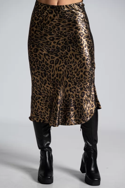 Φούστα Lurex Leopar