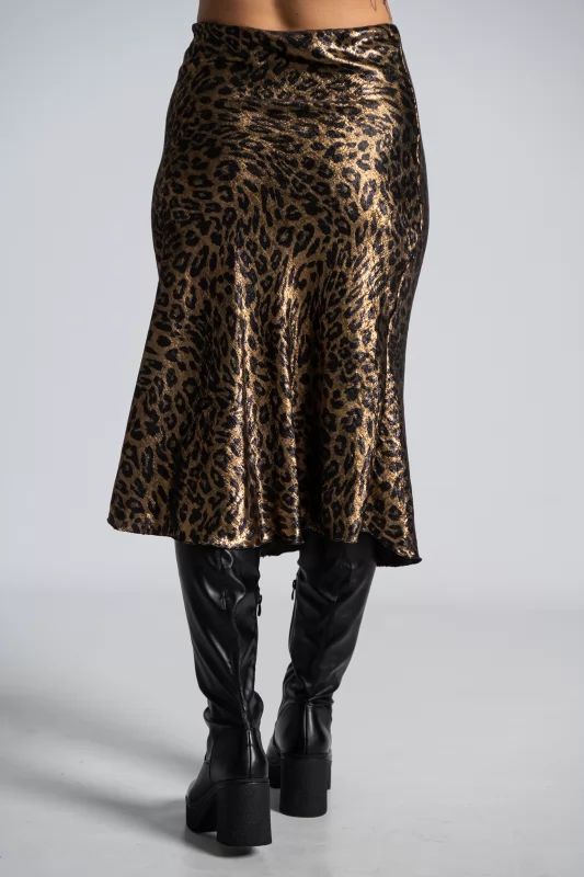 Φούστα Lurex Leopar