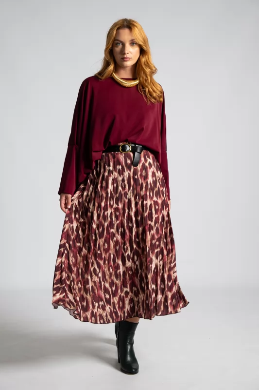 Skirt Maxi Pleated Belt