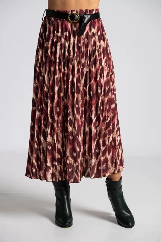 Skirt Maxi Pleated Belt