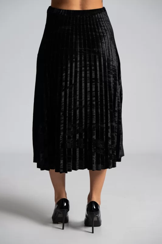 Midi Skirt Pleated Velvet