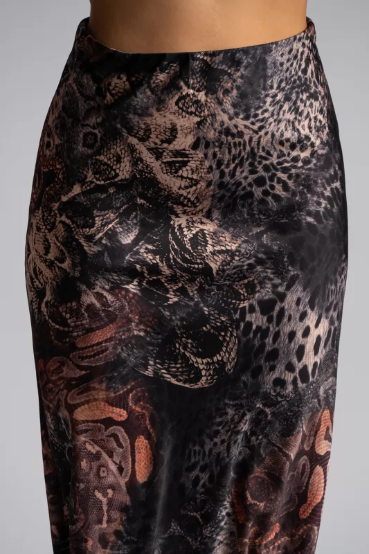 Satin Skirt Snake Pattern