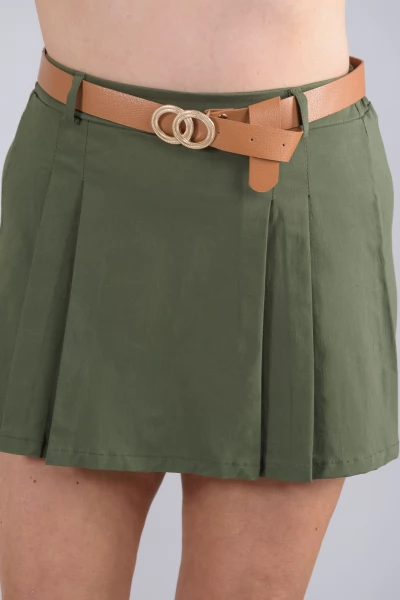 Skirt-Shorts Pleated Khaki