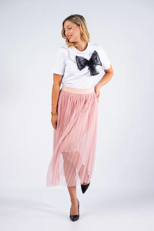 Tulle Skirt Pleated Baby Pink