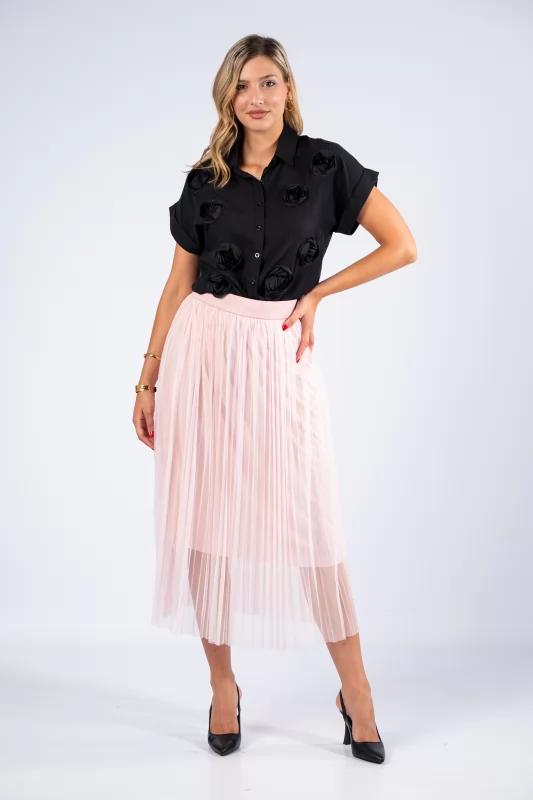 Tulle Skirt Pleated Baby Pink