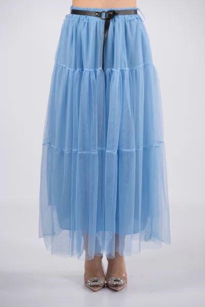 Skirt Tulle Belt Blue