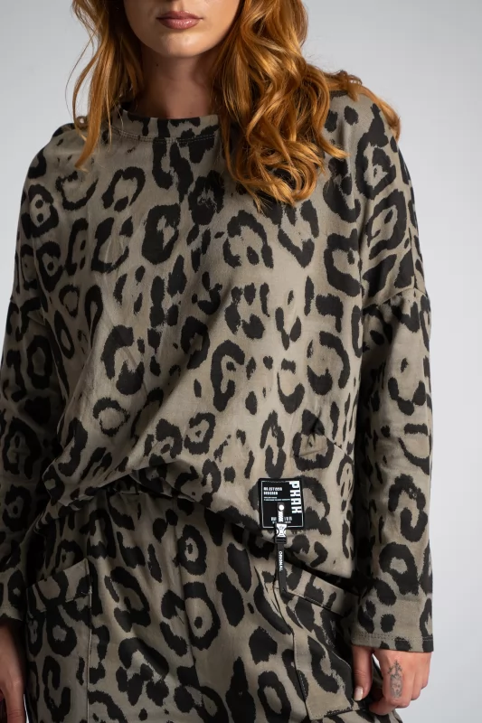 Φούτερ Λεπτό Leopar Print