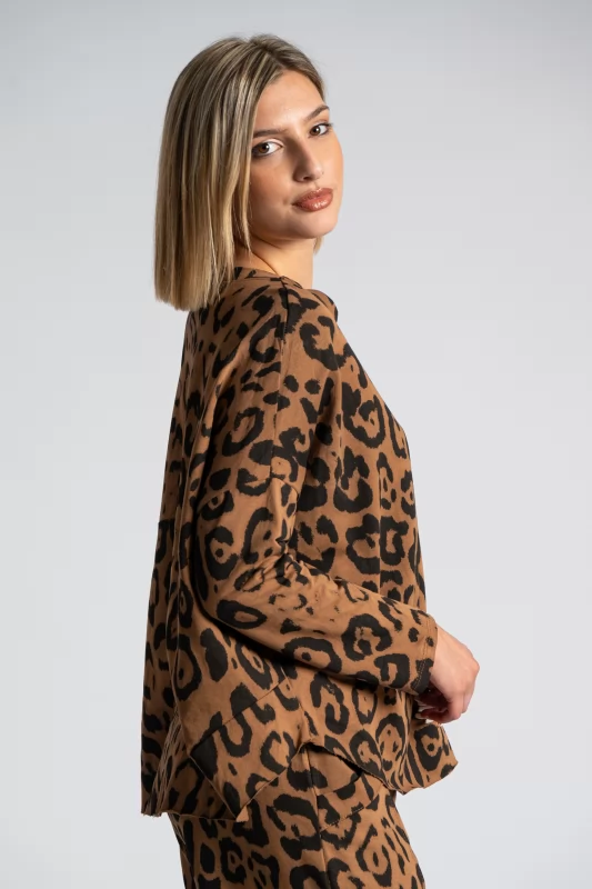 Φούτερ Λεπτό Leopar Print