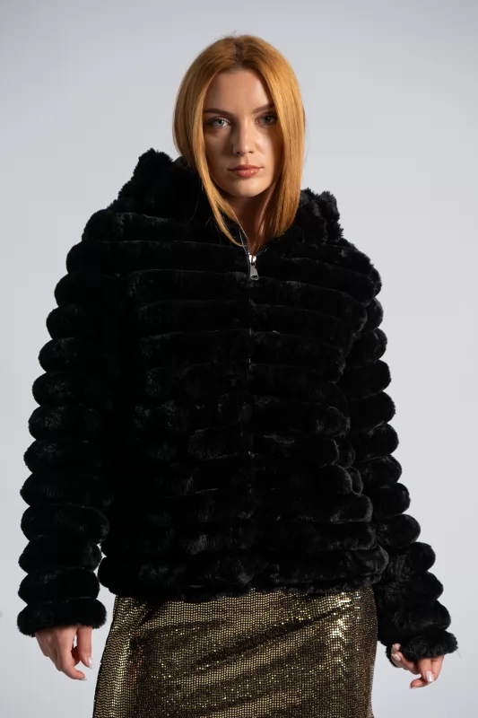 Fur Jacket Zipper Puffer