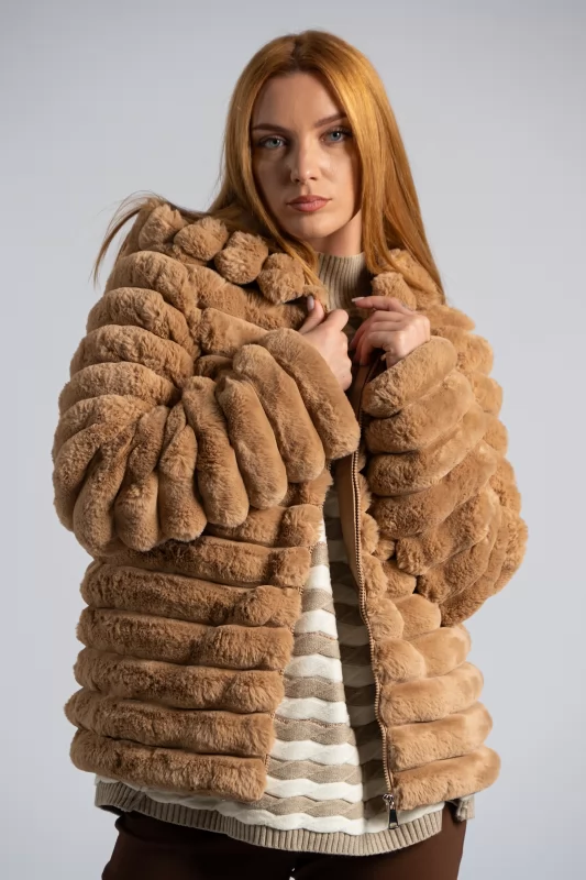 Fur Jacket Zipper Puffer