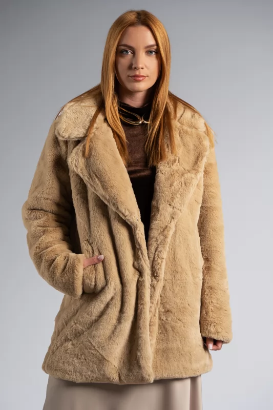 Fur Coat With Clutch