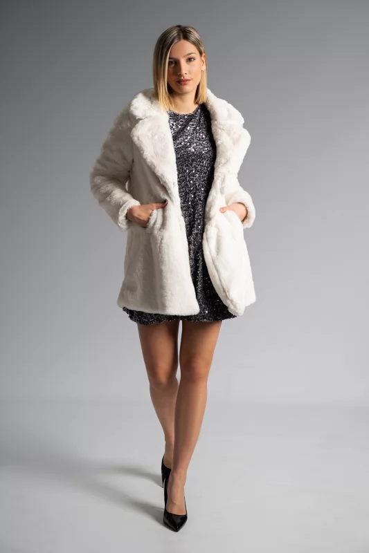 Fur Coat With Clutch