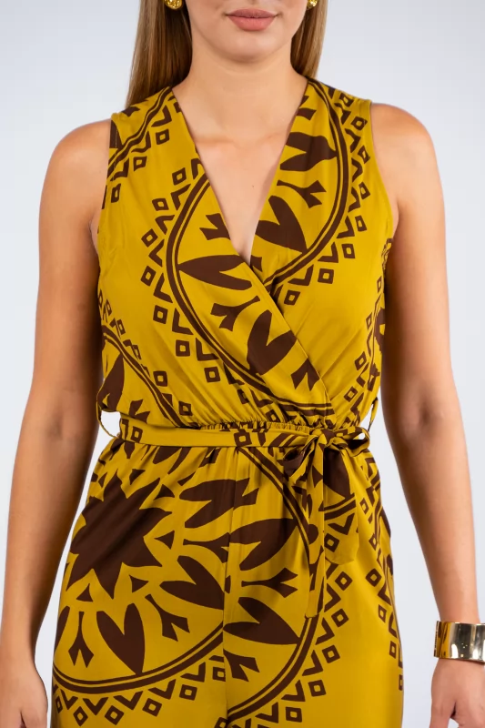 Jumpsuit Sleeveless Brown-Dijon