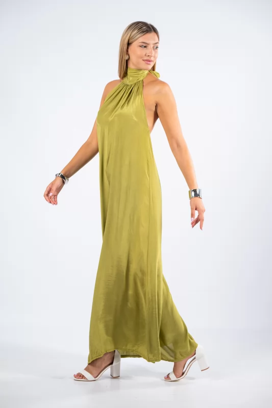 Jumpsuit Halter Neck Apple Green