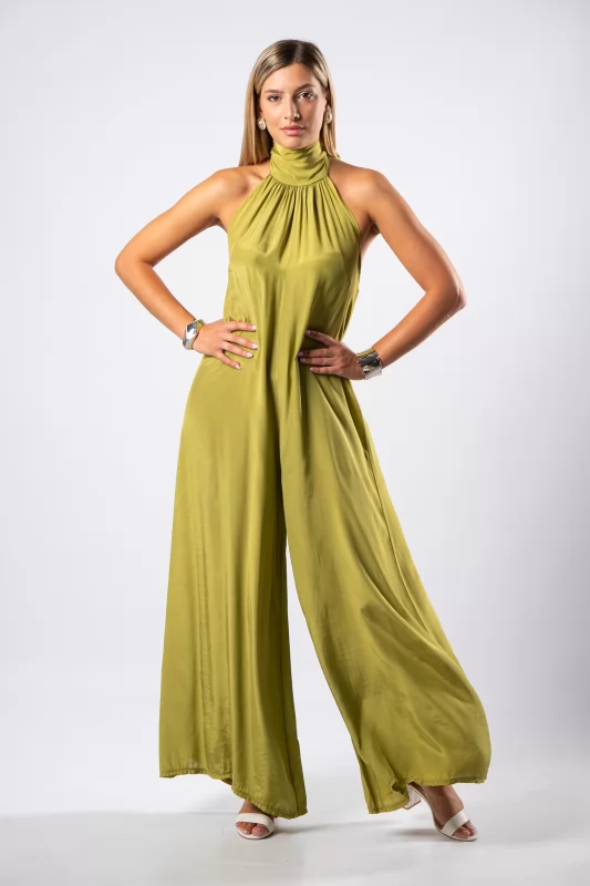 Jumpsuit Halter Neck Apple Green