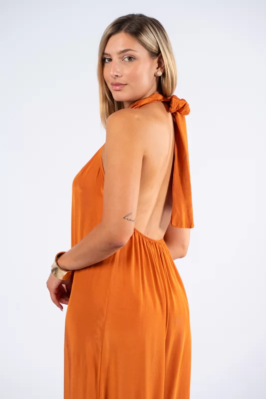 Jumpsuit Halter Neck Copper