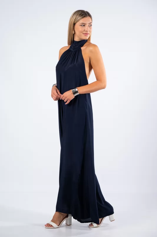 Jumpsuit Halter Neck Navy Blue