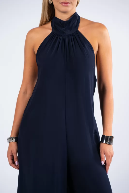 Jumpsuit Halter Neck Navy Blue