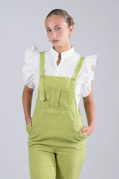 Jumpsuit Λινή Lime