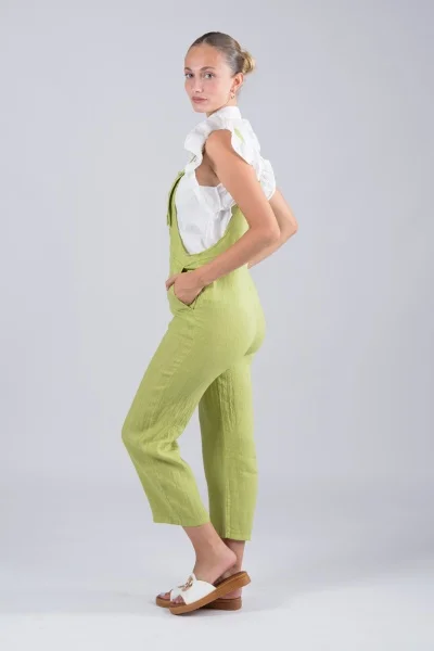 Jumpsuit Λινή Lime