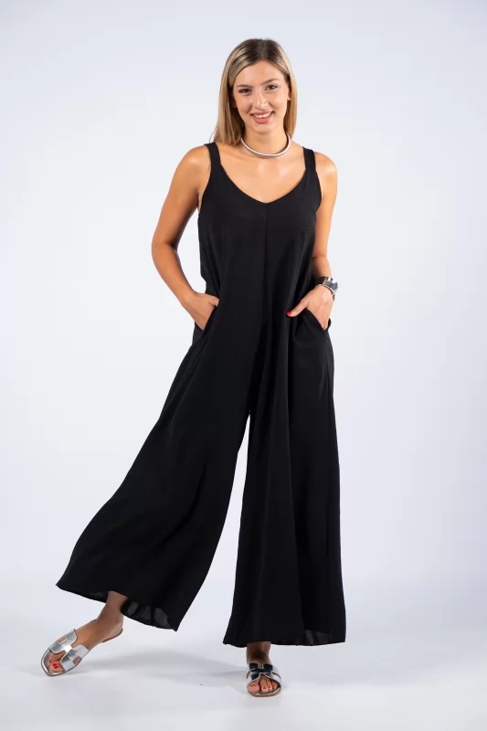 Jumpsuit V Neckline Black