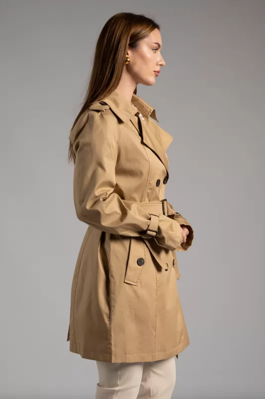 Trench Coat Cotton Belt 