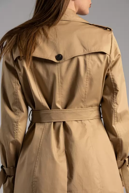 Trench Coat Cotton Belt 