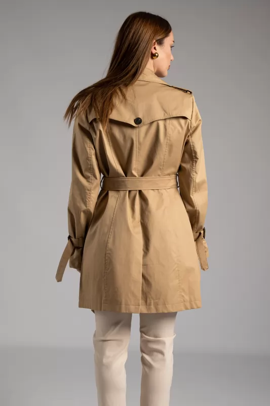 Trench Coat Cotton Belt 