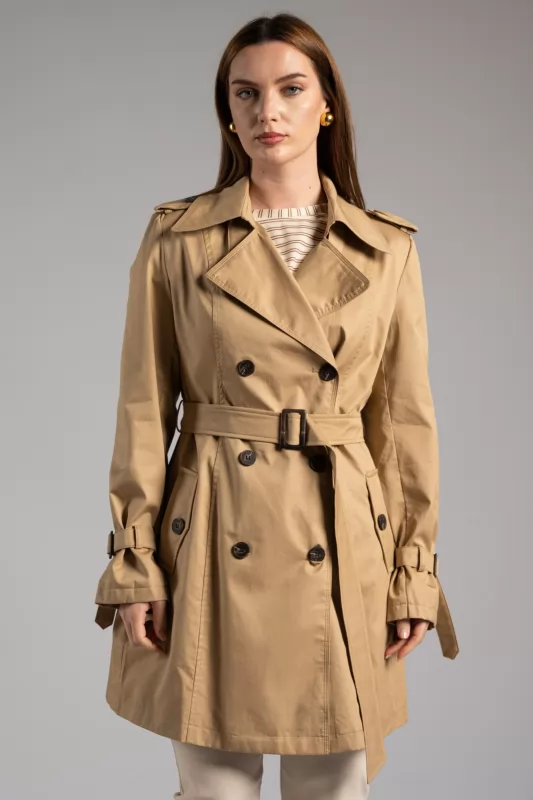 Trench Coat Cotton Belt 