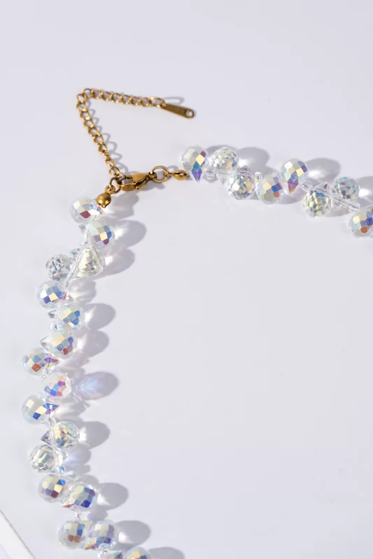 Crystal necklace Iridazon White