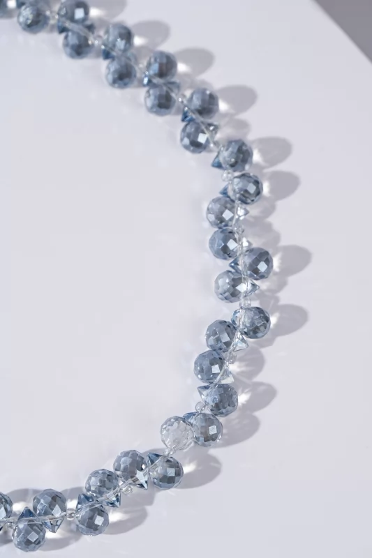 Necklace Crystals Light Blue