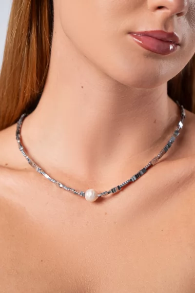 Necklace Pearl Silver