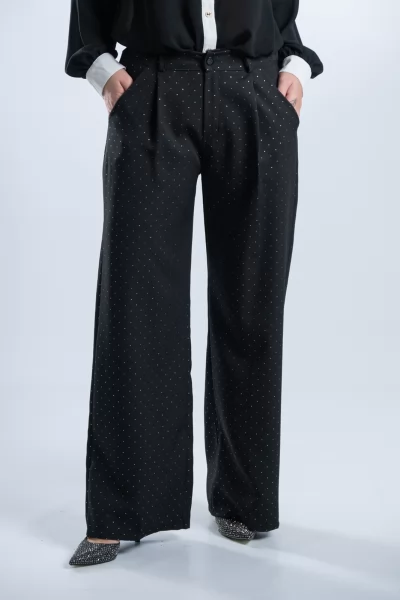 Suit Silver Polka Dots Black