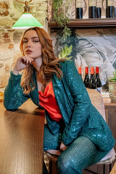 Suit Sequins Green