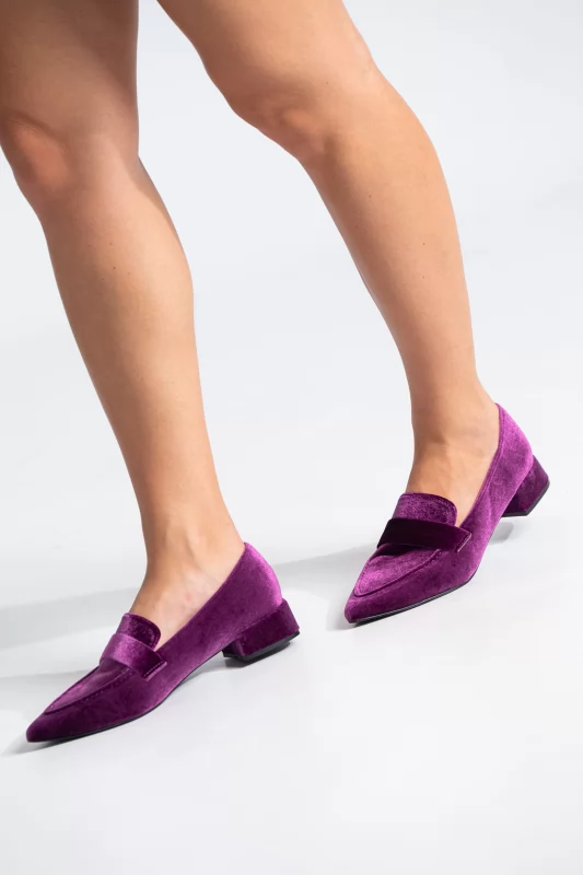 Loafers Velvet Point Toe