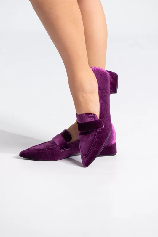 Loafers Velvet Point Toe