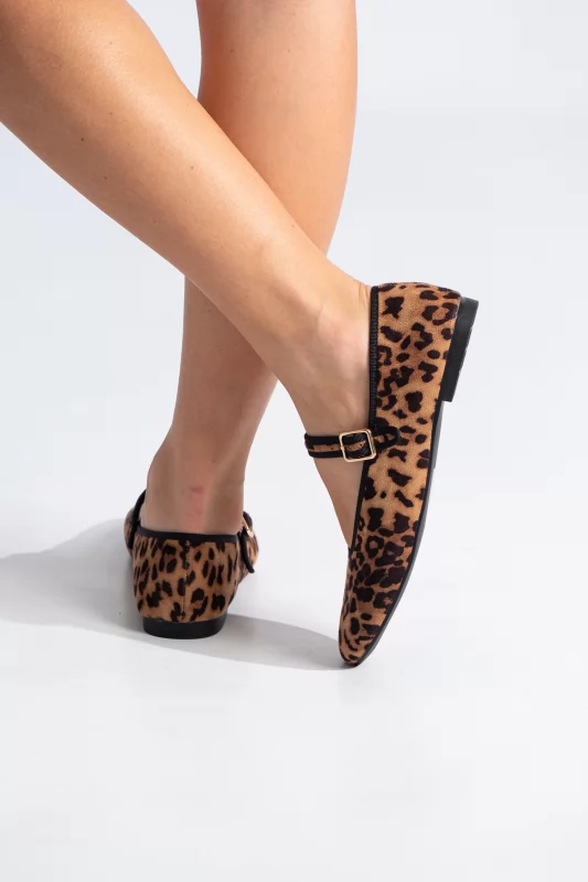 Ballet Shoes Suede Leopar