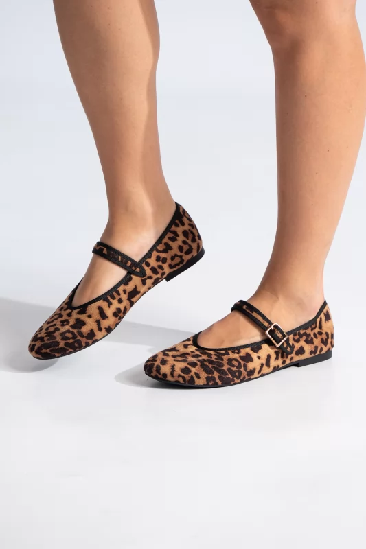 Ballet Shoes Suede Leopar