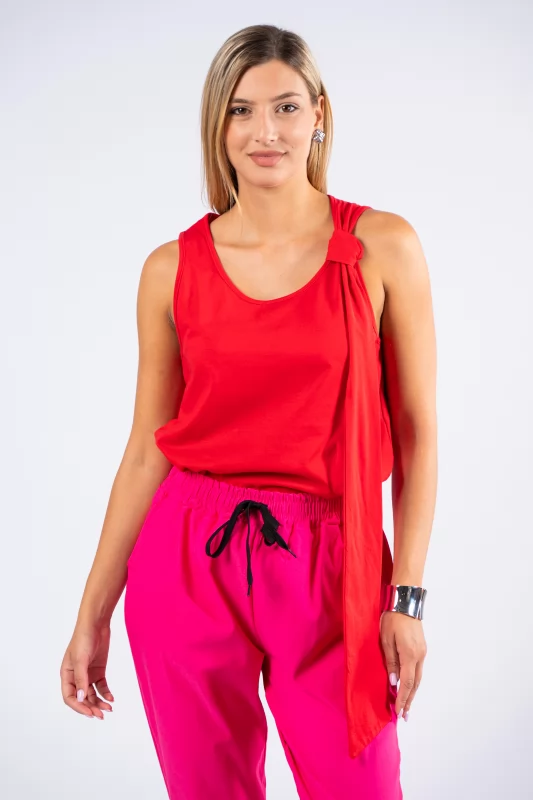 Blouse Sleeveless Red