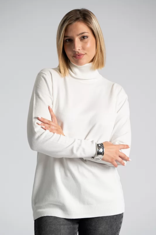 Blouse Basic Knitted Turtleneck