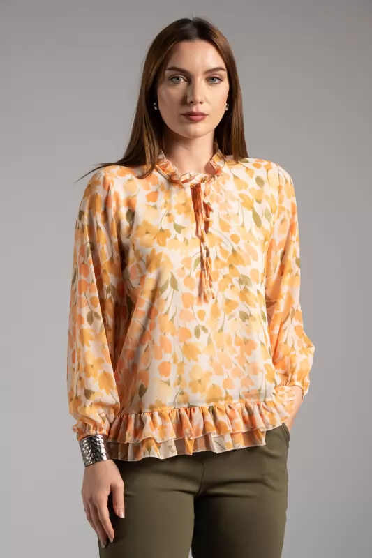 Blouse Floral Volan