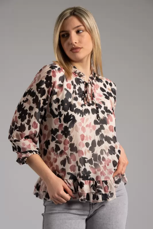 Blouse Floral Volan