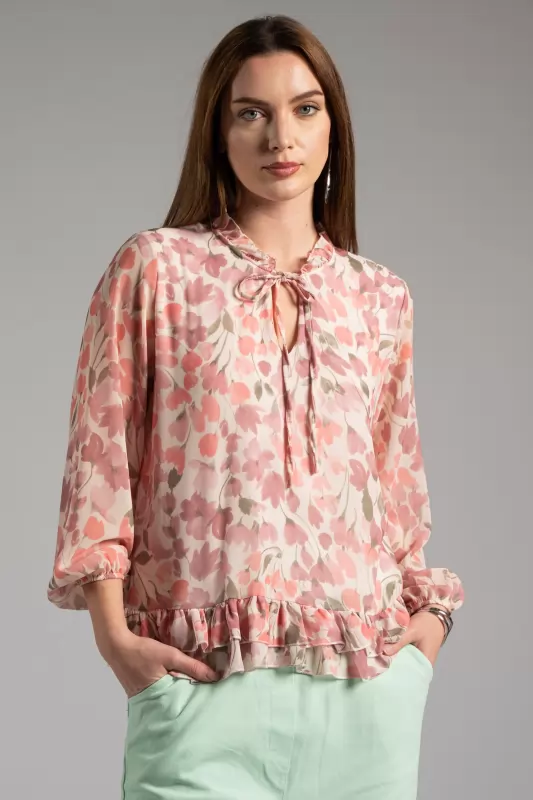 Blouse Floral Volan